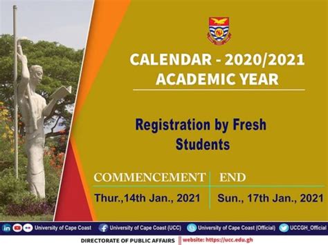 UCC Registration Dates and Deadline – 2021 .